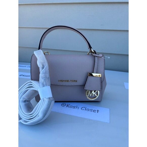 Michael Kors crossbody bag ava XS saffiano leather purse soft pink - Picture 6 of 9